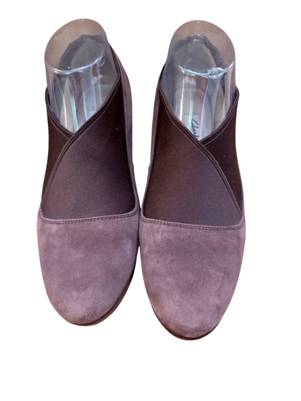 Vampy Clarks Kendra Mix Ankle Bootie Platform Block Heel Burgundy Wine 8US 51/2U